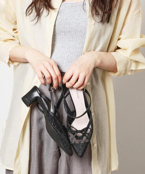 ESPERANZA(エスペランサ)の「チュールリボンバックストラップパンプス(パンプス・レディース・アイボリー系8/ブラック系8/クリア・LL/L/M/S)」の2枚目の写真