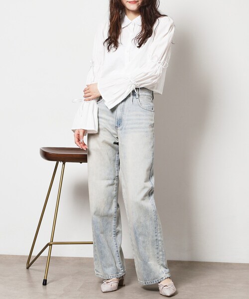 ESPERANZA(エスペランサ)の「チュールリボンバックストラップパンプス(パンプス・レディース・アイボリー系8/ブラック系8/クリア・LL/L/M/S)」の6枚目の写真