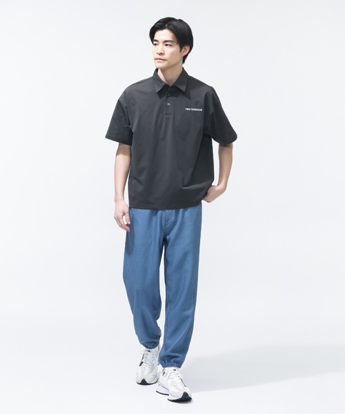 NEW BALANCE（ニューバランス）の「【別注】ニューバランス New Balance ジャージーポロ 限定コラボ（ポロシャツ・メンズ・ベージュ/ダークグレー/ダークグリーン・S/M/L/LL/3L）」の5枚目の写真