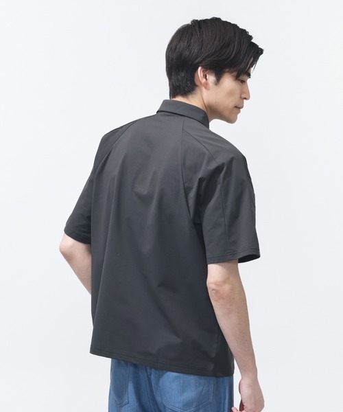 NEW BALANCE（ニューバランス）の「【別注】ニューバランス New Balance ジャージーポロ 限定コラボ（ポロシャツ・メンズ・ベージュ/ダークグレー/ダークグリーン・S/M/L/LL/3L）」の4枚目の写真