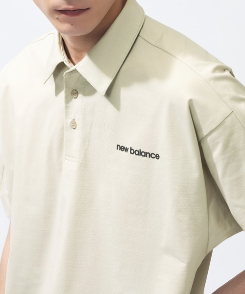 NEW BALANCE（ニューバランス）の「【別注】ニューバランス New Balance ジャージーポロ 限定コラボ（ポロシャツ・メンズ・ベージュ/ダークグレー/ダークグリーン・S/M/L/LL/3L）」の9枚目の写真