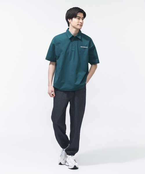 NEW BALANCE（ニューバランス）の「【別注】ニューバランス New Balance ジャージーポロ 限定コラボ（ポロシャツ・メンズ・ベージュ/ダークグレー/ダークグリーン・S/M/L/LL/3L）」の12枚目の写真