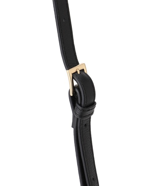 SALON adam et rope'（サロン アダム エ ロペ）の「【W S（ドゥーブル）】チャーム付きナチュラルレザー2WAYキューブバッグ（ショルダーバッグ・レディース・ブラック/ベージュ・FREE）」の16枚目の写真