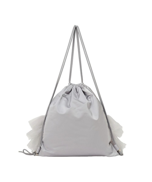Maison de FLEUR(メゾンドフルール)の「チュールフリルナップサック(バックパック/リュック・レディース・グレー/ブラック・FREE)」の16枚目の写真
