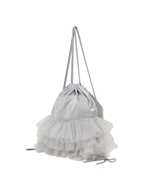 Maison de FLEUR(メゾンドフルール)の「チュールフリルナップサック(バックパック/リュック・レディース・グレー/ブラック・FREE)」の8枚目の写真