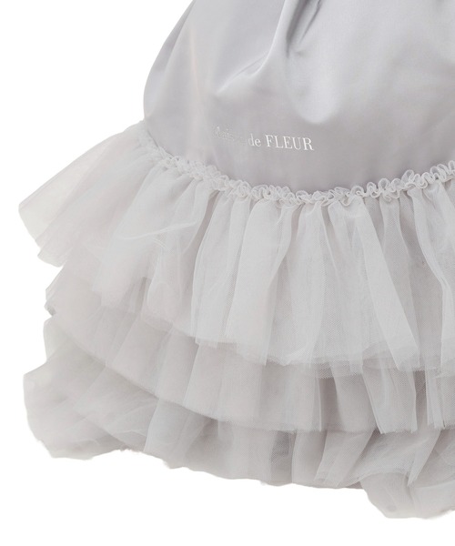 Maison de FLEUR(メゾンドフルール)の「チュールフリルナップサック(バックパック/リュック・レディース・グレー/ブラック・FREE)」の11枚目の写真