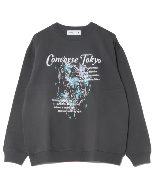 CONVERSE TOKYO(コンバーストウキョウ)の「LILY FLOWER PRINT SWEAT(スウェット・レディース・イエロー/スミクロ/アイボリー・MEDIUM/SMALL)」の18枚目の写真