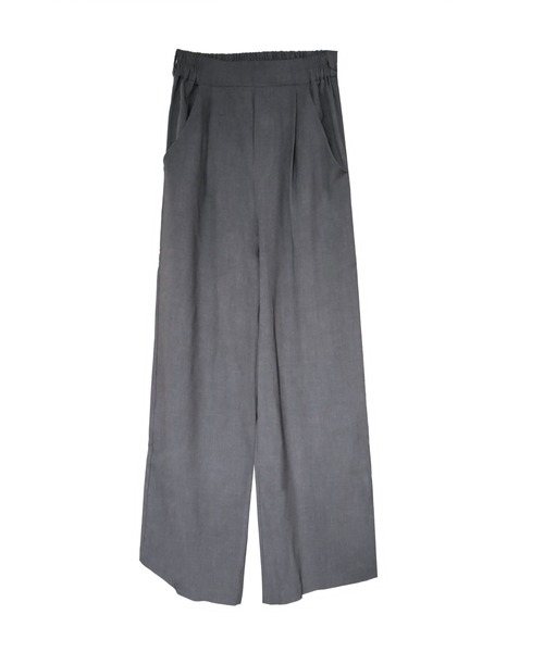 My shawty(マイシャウティー)の「tuck wide straight pants(スラックス・レディース・ブラック/グレー/ダークベージュ・FREE)」の12枚目の写真