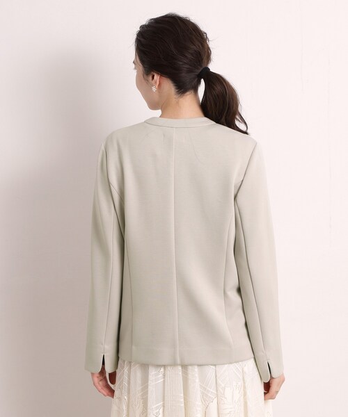 ITS'DEMO（イッツデモ）の「【入卒／洗濯機OK／セットアップ可】ダンボールノーカラージャケット（ノーカラージャケット・レディース・ブラック/ナチュラル・00）」の19枚目の写真