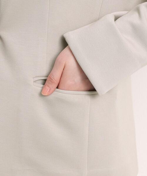 ITS'DEMO（イッツデモ）の「【入卒／洗濯機OK／セットアップ可】ダンボールノーカラージャケット（ノーカラージャケット・レディース・ブラック/ナチュラル・00）」の22枚目の写真