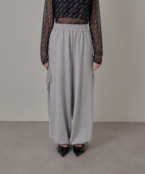 mline（エムライン）の「[mline]サイドレースアップスウェット（その他パンツ・レディース・チャコールグレー/グレー・2/1）」の8枚目の写真