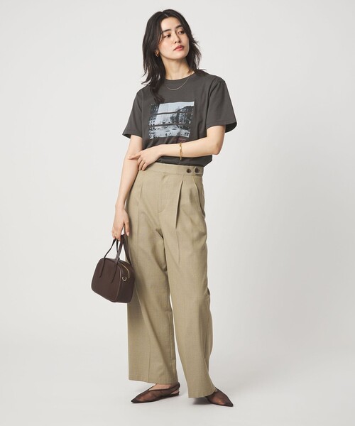 green label relaxing(グリーンレーベルリラクシング)の「コラージュ フォト ショートスリーブ Tシャツ(Tシャツ/カットソー・レディース・ダークグレー/その他1/その他2・FREE)」の9枚目の写真