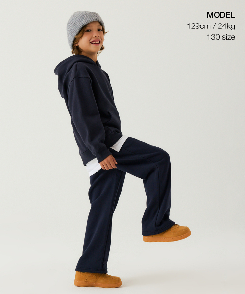 MUSINSA STANDARD KIDS（ムシンサスタンダードキッズ）の「起毛オーバーサイズフードパーカー[ネイビー]（スウェット・レディース・その他・100/110/120/130/150）」の8枚目の写真