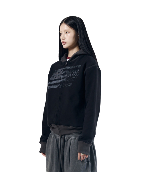 AAKAM(アーカム)の「Star-Spangled Zip-Up hoodie (Black)(パーカー・レディース・その他・1/2)」の4枚目の写真