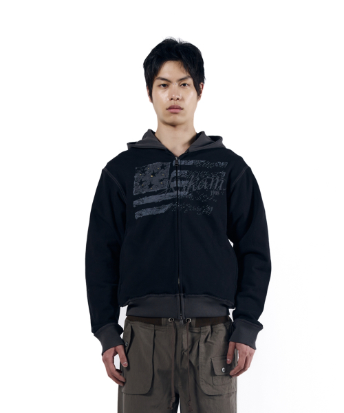 AAKAM(アーカム)の「Star-Spangled Zip-Up hoodie (Black)(パーカー・レディース・その他・1/2)」の7枚目の写真
