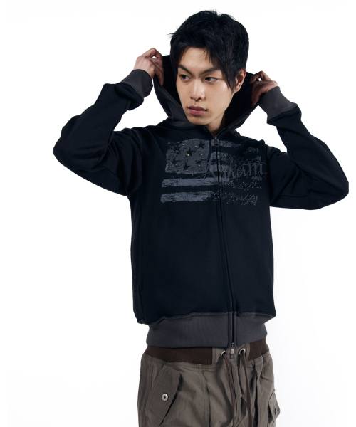 AAKAM(アーカム)の「Star-Spangled Zip-Up hoodie (Black)(パーカー・レディース・その他・1/2)」の9枚目の写真