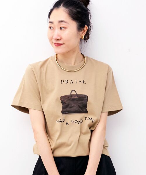 le.coeur blanc(ルクールブラン)の「PRAISE TEE(Tシャツ/カットソー・レディース・ベージュ/ホワイト・38)」の2枚目の写真
