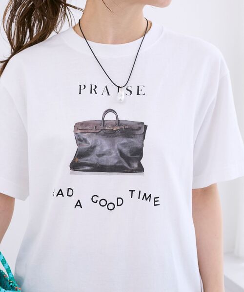 le.coeur blanc(ルクールブラン)の「PRAISE TEE(Tシャツ/カットソー・レディース・ベージュ/ホワイト・38)」の4枚目の写真