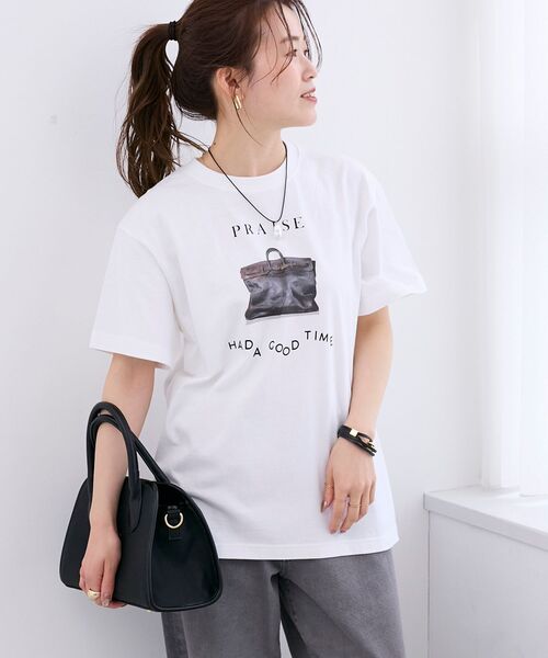 le.coeur blanc(ルクールブラン)の「PRAISE TEE(Tシャツ/カットソー・レディース・ベージュ/ホワイト・38)」の5枚目の写真