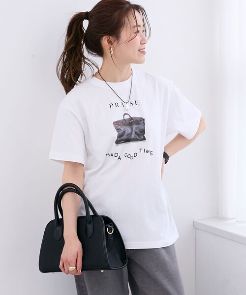 le.coeur blanc(ルクールブラン)の「PRAISE TEE(Tシャツ/カットソー・レディース・ベージュ/ホワイト・38)」の6枚目の写真