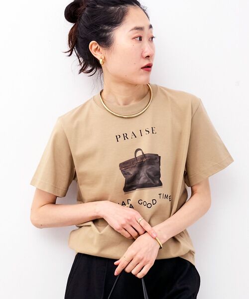 le.coeur blanc(ルクールブラン)の「PRAISE TEE(Tシャツ/カットソー・レディース・ベージュ/ホワイト・38)」の12枚目の写真