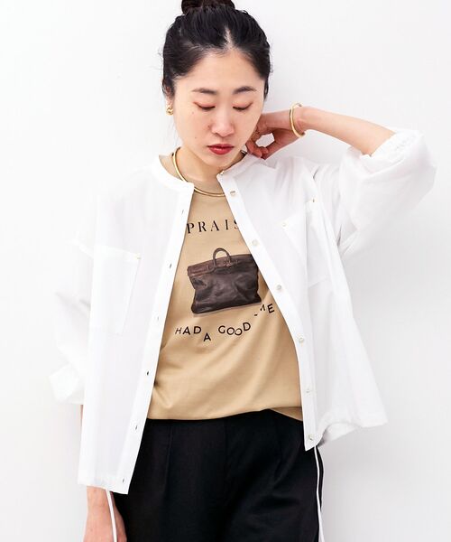 le.coeur blanc(ルクールブラン)の「PRAISE TEE(Tシャツ/カットソー・レディース・ベージュ/ホワイト・38)」の17枚目の写真