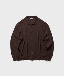 【ATON / エイトン】COTTON WASHI BOUCLE POLO CARDIGAN