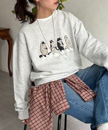 CPCM | ネコサガラ刺繍裏毛スウェット(Tシャツ/カットソー)
