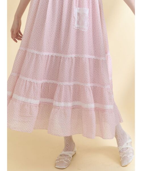 merry jenny(メリージェニー)の「petit flower sheer switchワンピース(ワンピース・レディース・ピンク/ブラック/アイボリー・FREE)」の13枚目の写真