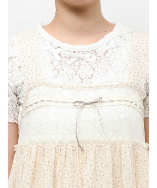 merry jenny(メリージェニー)の「petit flower sheer switchワンピース(ワンピース・レディース・ピンク/ブラック/アイボリー・FREE)」の22枚目の写真