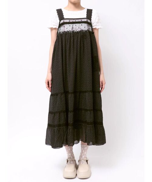merry jenny（メリージェニー）の「petit flower sheer switchワンピース（ワンピース・レディース・ピンク/ブラック/アイボリー・FREE）」の20枚目の写真