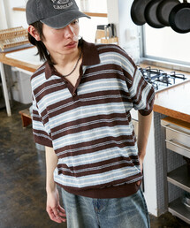 PUBLUX | PUBLUX/パブリュクス LOVE POP STUDIO　ボーダー ニット ポロシャツ　限定展開(ポロシャツ)