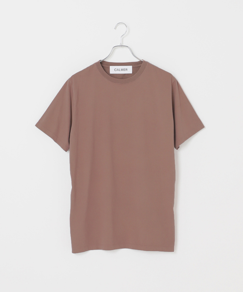 CALMER(カルメール)の「NATURAL DYE T-Shirt / ナチュラルダイ Tシャツ(Tシャツ/カットソー・レディース・ブラウン/ホワイト・2/1)」の1枚目の写真