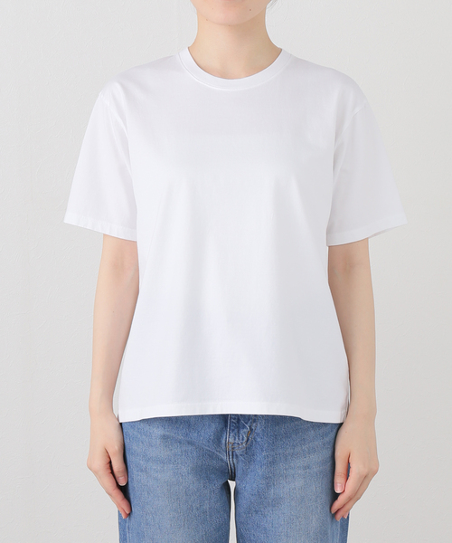 CALMER(カルメール)の「NATURAL DYE T-Shirt / ナチュラルダイ Tシャツ(Tシャツ/カットソー・レディース・ブラウン/ホワイト・2/1)」の9枚目の写真
