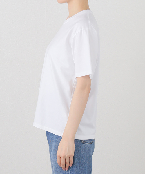 CALMER(カルメール)の「NATURAL DYE T-Shirt / ナチュラルダイ Tシャツ(Tシャツ/カットソー・レディース・ブラウン/ホワイト・2/1)」の10枚目の写真