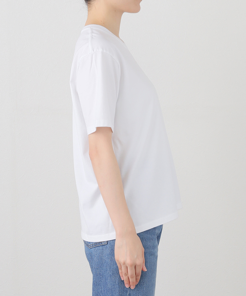 CALMER(カルメール)の「NATURAL DYE T-Shirt / ナチュラルダイ Tシャツ(Tシャツ/カットソー・レディース・ブラウン/ホワイト・2/1)」の12枚目の写真