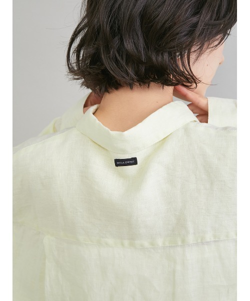 Mila Owen（ミラオーウェン）の「ポケット付きフレンチリネンシャツ（シャツ/ブラウス・レディース・ライトピンク/ライトベージュ/ミント/ブラウン/ホワイト/イエロー/オレンジ/グリーン・F）」の16枚目の写真
