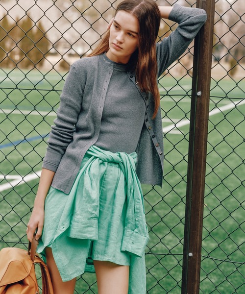 Mila Owen（ミラオーウェン）の「ポケット付きフレンチリネンシャツ（シャツ/ブラウス・レディース・ライトピンク/ライトベージュ/ミント/ブラウン/ホワイト/イエロー/オレンジ/グリーン・F）」の11枚目の写真