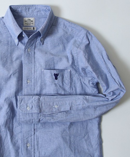 coen(コーエン)の「オックスフォードボタンダウンシャツ(シャツ/ブラウス・メンズ・ホワイト/ネイビー・X-LARGE/SMALL/X-SMALL/LARGE/MEDIUM)」の1枚目の写真