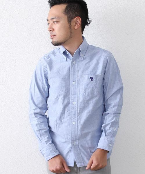 coen(コーエン)の「オックスフォードボタンダウンシャツ(シャツ/ブラウス・メンズ・ホワイト/ネイビー・X-LARGE/SMALL/X-SMALL/LARGE/MEDIUM)」の8枚目の写真