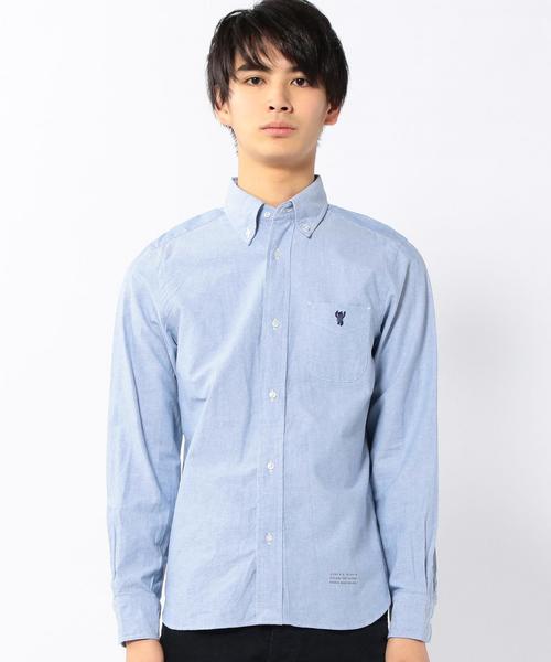 coen(コーエン)の「オックスフォードボタンダウンシャツ(シャツ/ブラウス・メンズ・ホワイト/ネイビー・X-LARGE/SMALL/X-SMALL/LARGE/MEDIUM)」の10枚目の写真