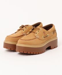 Timberland（ティンバーランド）の「Timberland ティンバーランド STONE STREET BOAT SHOE レディースシューズ 厚底 本革 3EYE(ストーンストリートボートシューズ) A6AUS231 ウィート（モカシン/デッキシューズ）」
