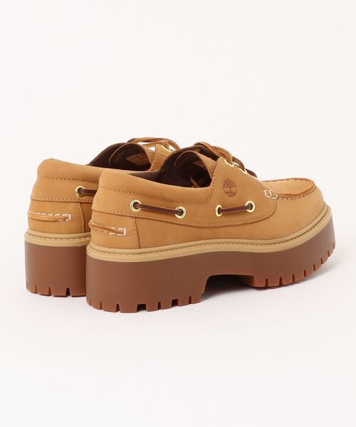 Timberland(ティンバーランド)の「Timberland ティンバーランド STONE STREET BOAT SHOE レディースシューズ 厚底 本革 3EYE(ストーンストリートボートシューズ) A6AUS231 ウィート(モカシン/デッキシューズ・レディース・イエロー・24.5cm/24.0cm/23.5cm/23.0cm)」の2枚目の写真