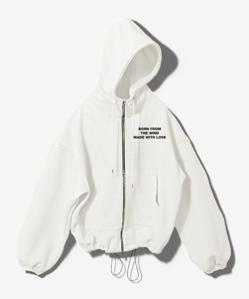 セール】MWL SMALL STRING MID LENGTH HOODED ZIPUP - WHITE（パーカー