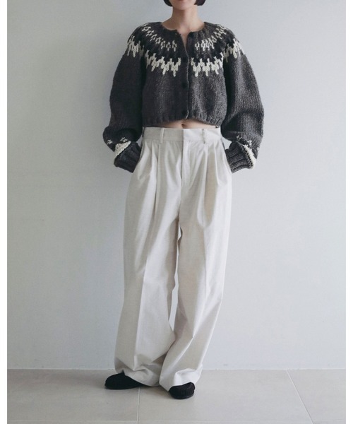 anuke(アンヌーク)の「Nordic Handknit Cardigan(ニット/セーター・レディース・ブラウン・FREE)」の3枚目の写真