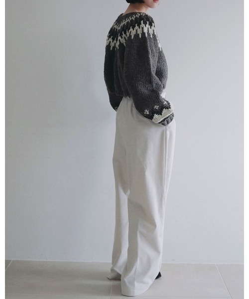 anuke(アンヌーク)の「Nordic Handknit Cardigan(ニット/セーター・レディース・ブラウン・FREE)」の4枚目の写真