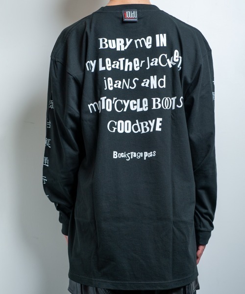 BACKSTAGE PASS(バックステージパス)の「【黒野京×BACKSTAGE PASS コラボ】TOO TOO ピグメント加工 オーバーサイズ ロンT(Tシャツ/カットソー・メンズ・ダークグレー/ライトグレー/ブラック・FREE)」の5枚目の写真