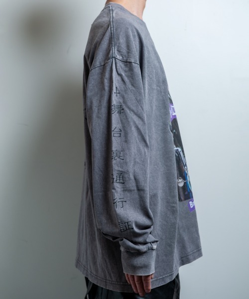 BACKSTAGE PASS(バックステージパス)の「【黒野京×BACKSTAGE PASS コラボ】TOO TOO ピグメント加工 オーバーサイズ ロンT(Tシャツ/カットソー・メンズ・ダークグレー/ライトグレー/ブラック・FREE)」の13枚目の写真