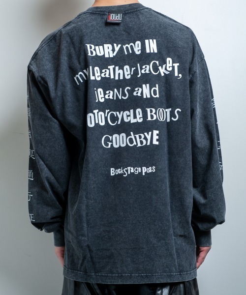 BACKSTAGE PASS(バックステージパス)の「【黒野京×BACKSTAGE PASS コラボ】TOO TOO ピグメント加工 オーバーサイズ ロンT(Tシャツ/カットソー・メンズ・ダークグレー/ライトグレー/ブラック・FREE)」の20枚目の写真