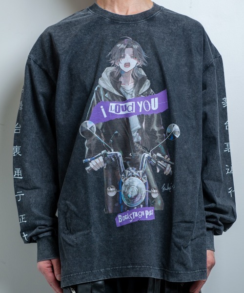 BACKSTAGE PASS(バックステージパス)の「【黒野京×BACKSTAGE PASS コラボ】TOO TOO ピグメント加工 オーバーサイズ ロンT(Tシャツ/カットソー・メンズ・ダークグレー/ライトグレー/ブラック・FREE)」の19枚目の写真